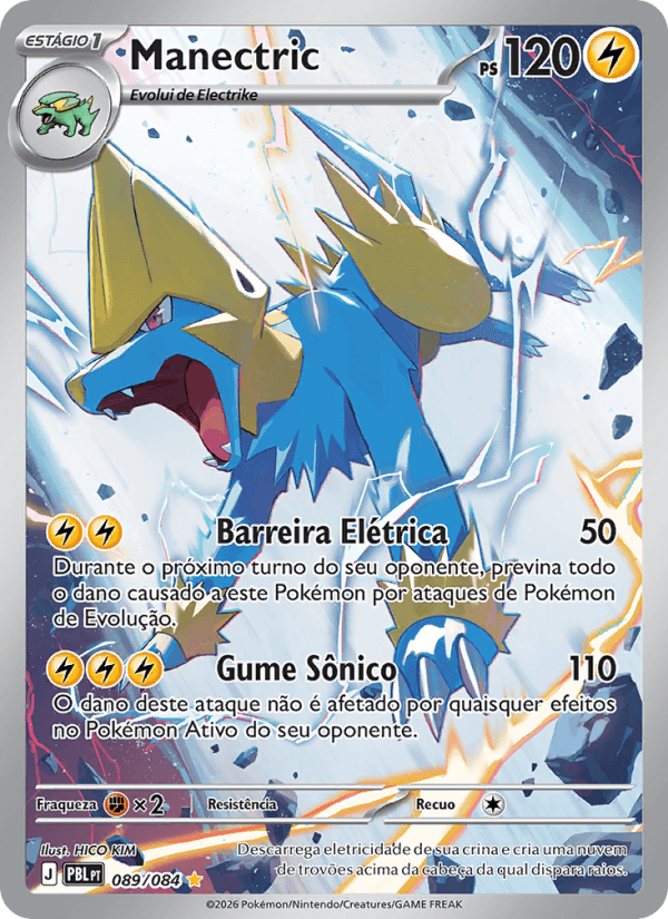Manectric, carta 089 da expansão Escuridão Absoluta