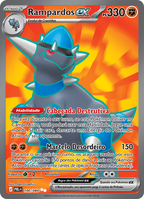 Rampardos ex, carta 100 da expansão Escuridão Absoluta