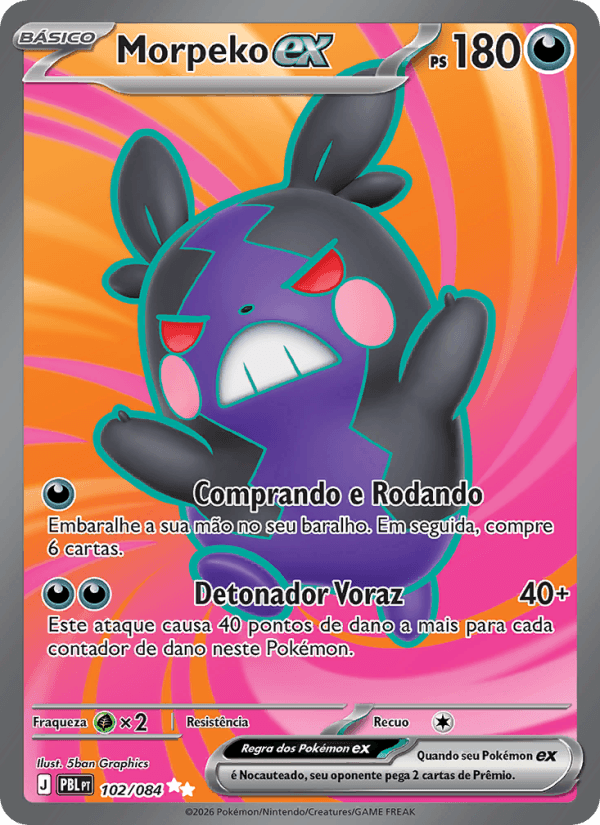 Morpeko ex, carta 102 da expansão Escuridão Absoluta