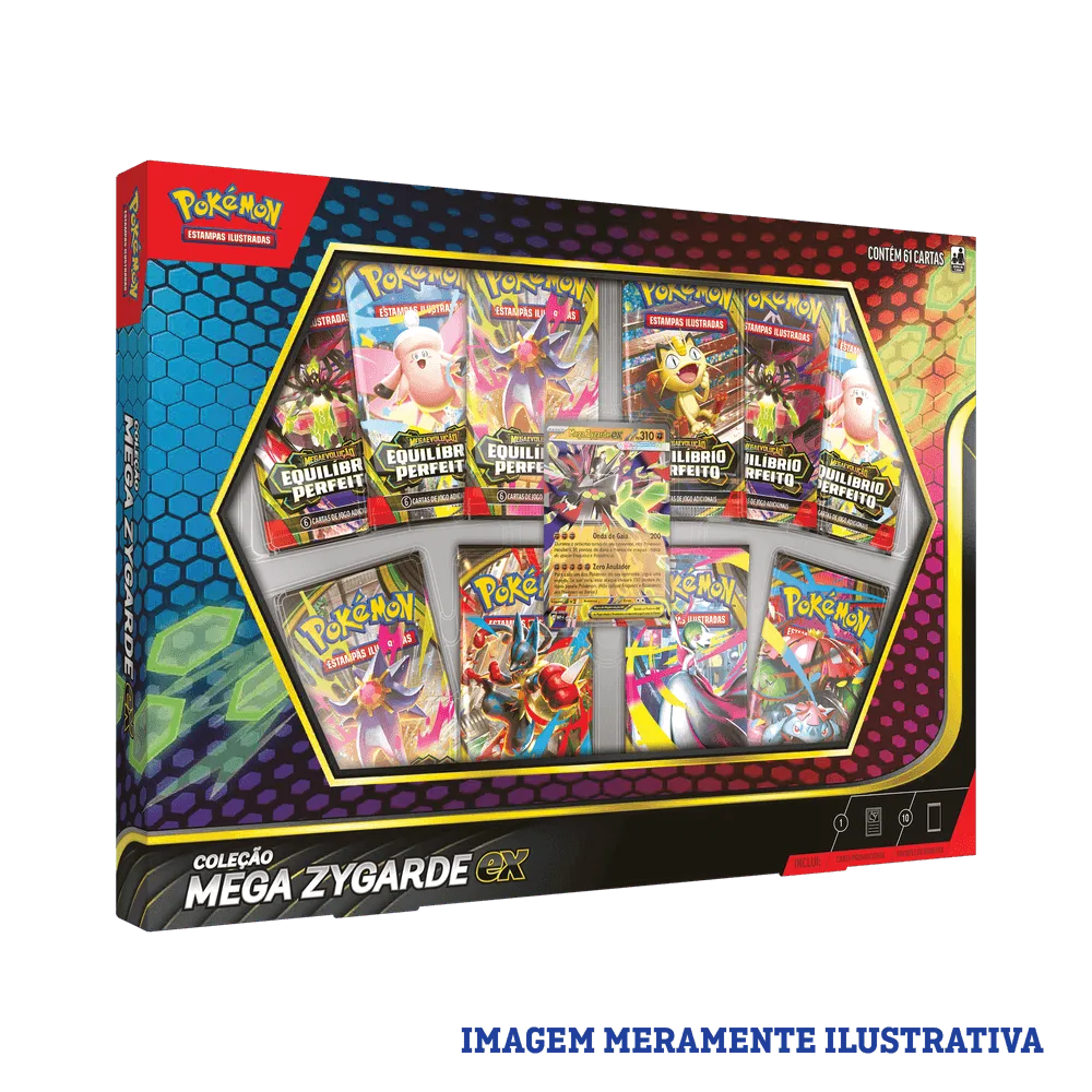 Coleção Mega Zygarde ex — foto oficial Copag