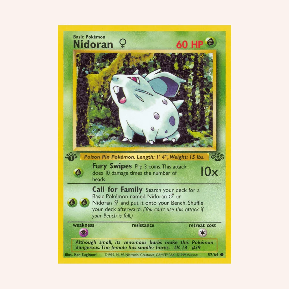 Nidoran♀ 057/64 — Jungle (arte oficial)