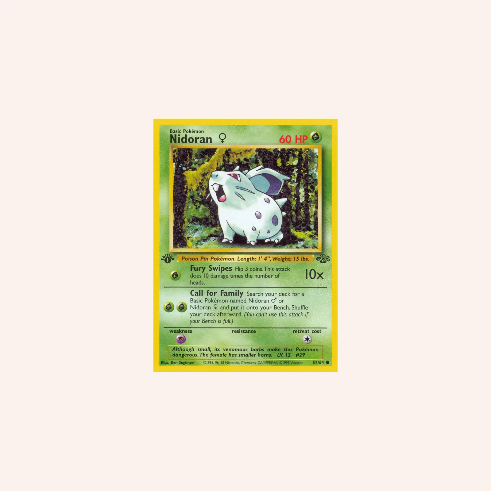 Nidoran♀ 057/64 — Jungle (arte oficial)