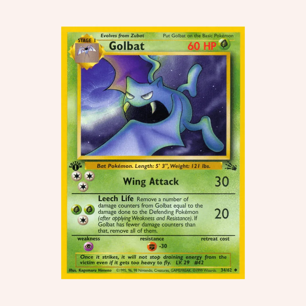 Golbat 034/62 — Fossil (arte oficial)