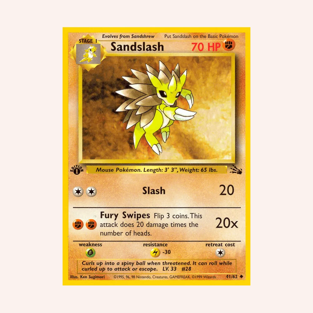 Sandslash 041/62 — Fossil (arte oficial)