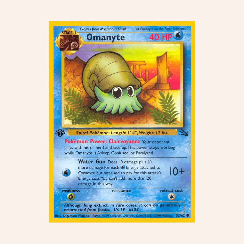 Omanyte 052/62 — Fossil (arte oficial)