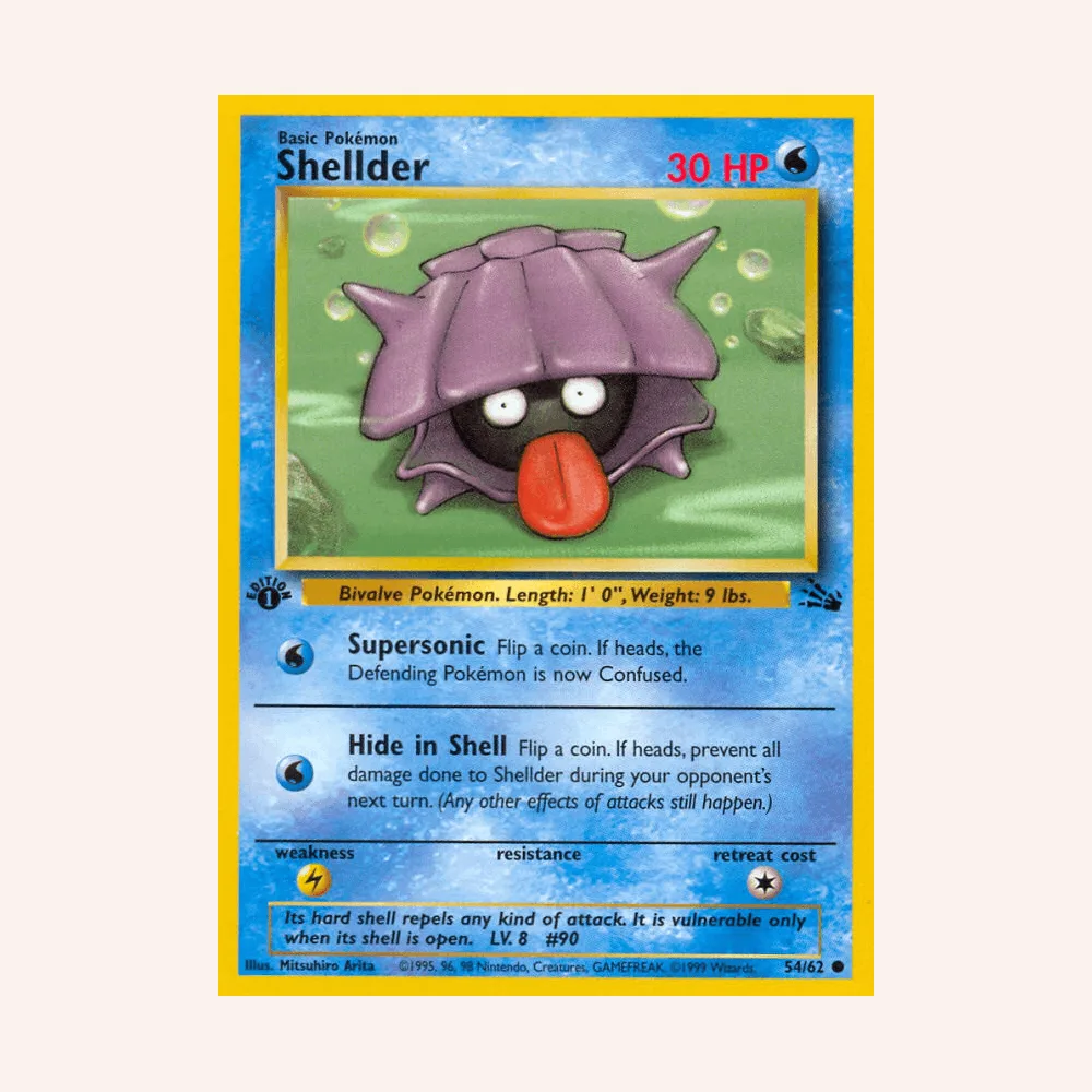 Shellder 054/62 — Fossil (arte oficial)