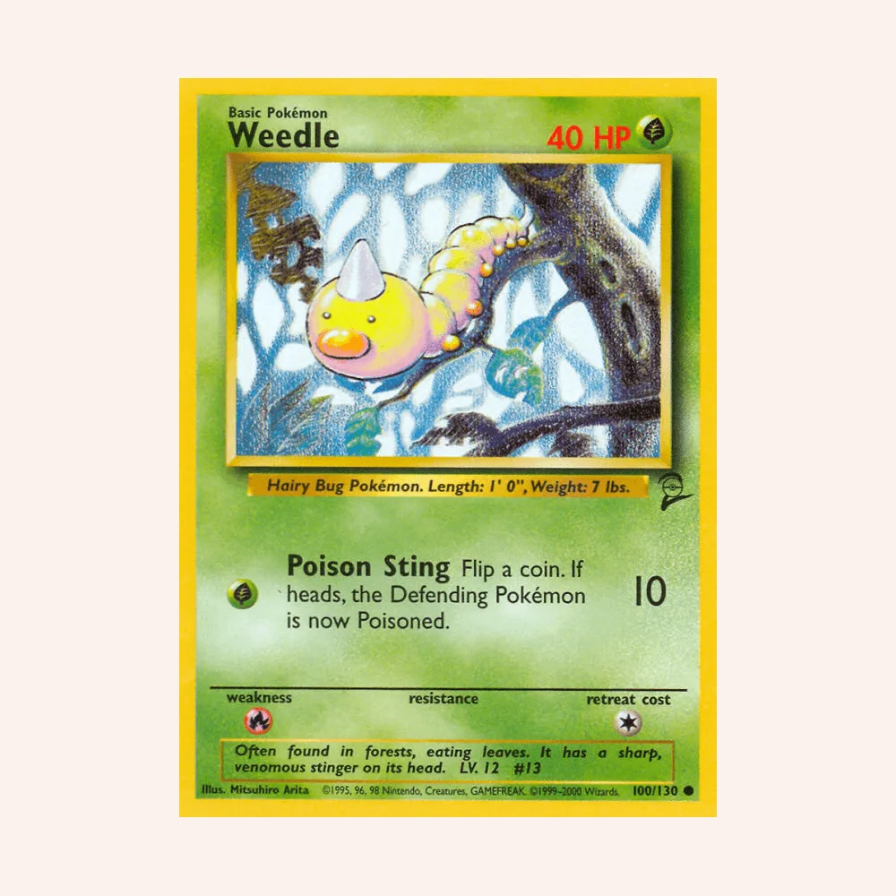 Weedle 100/130 — Base Set 2 (arte oficial)