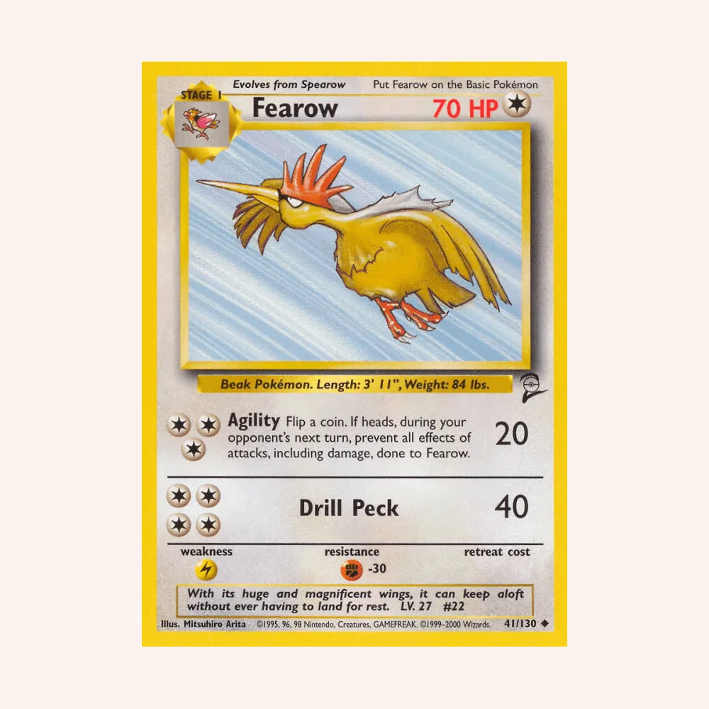 Fearow 041/130 — Base Set 2 (arte oficial)