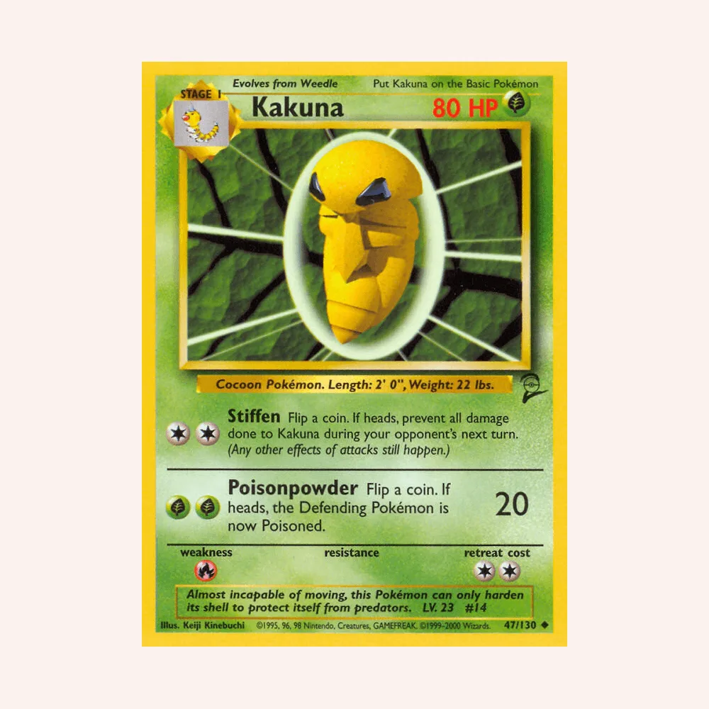 Kakuna 047/130 — Base Set 2 (arte oficial)