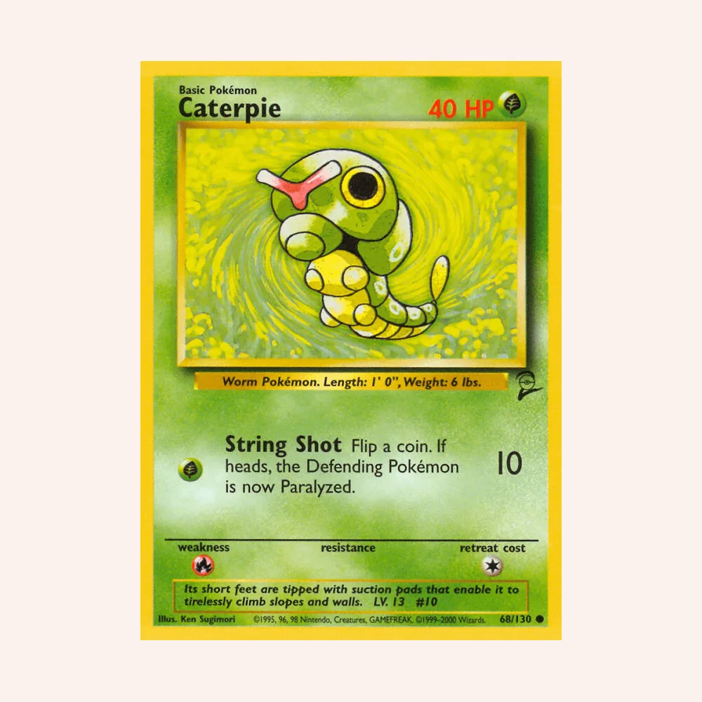 Caterpie 068/130 — Base Set 2 (arte oficial)