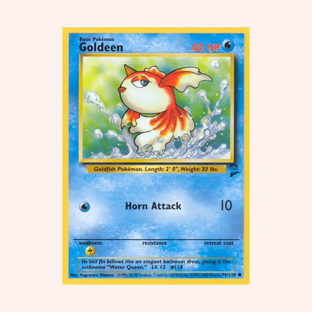 Goldeen 076/130 — Base Set 2 (arte oficial)