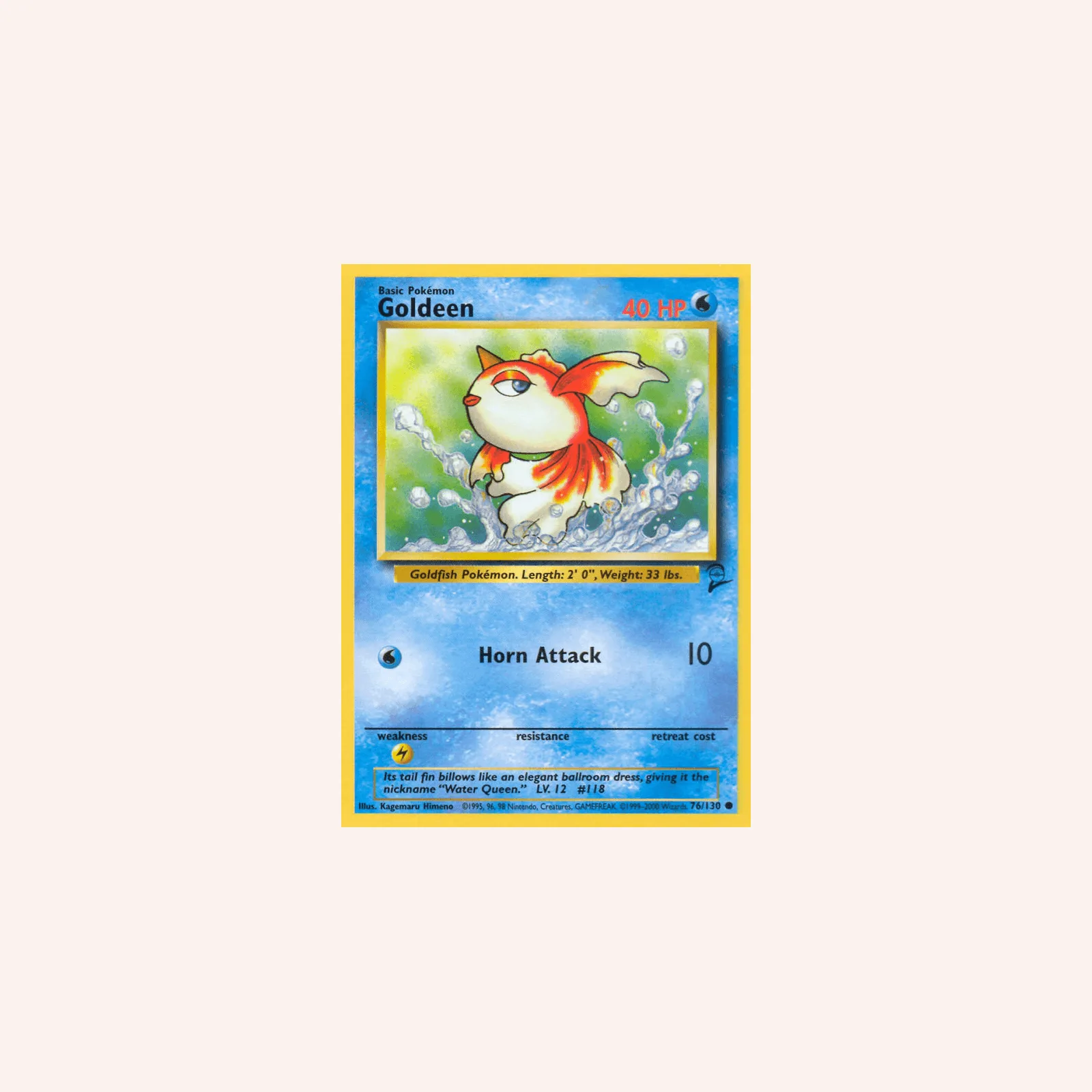 Goldeen 076/130 — Base Set 2 (arte oficial)
