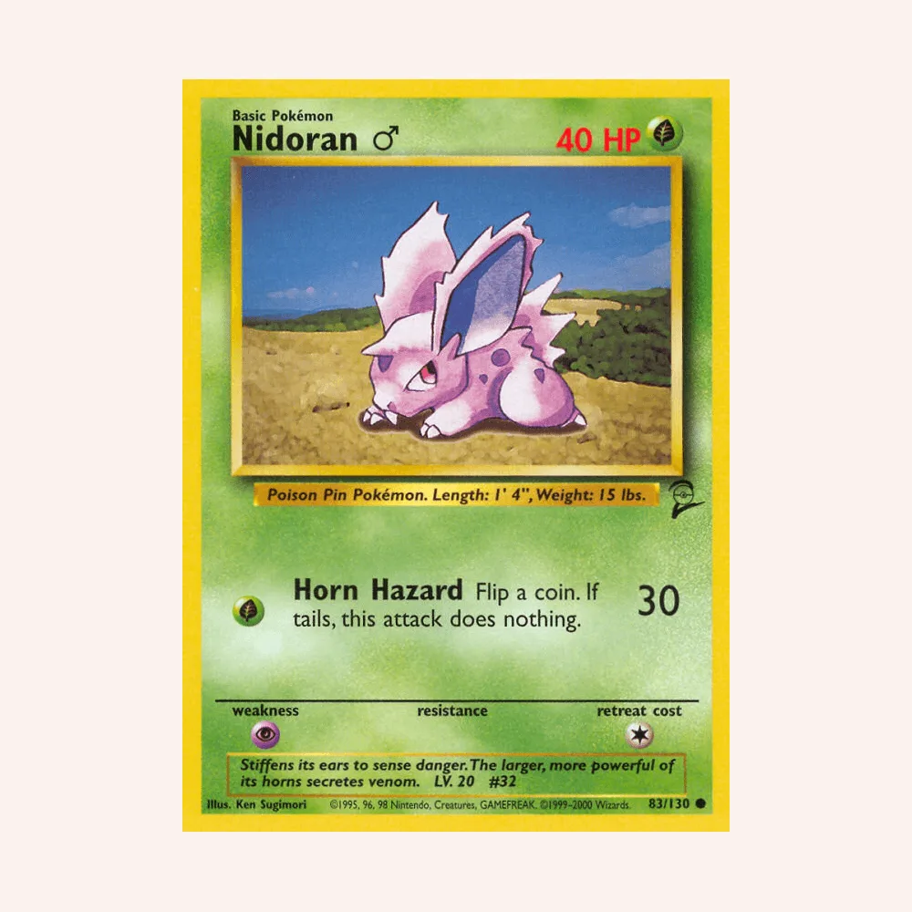 Nidoran♂ 083/130 — Base Set 2 (arte oficial)