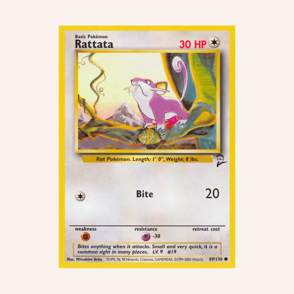 Rattata 089/130 — Base Set 2 (arte oficial)