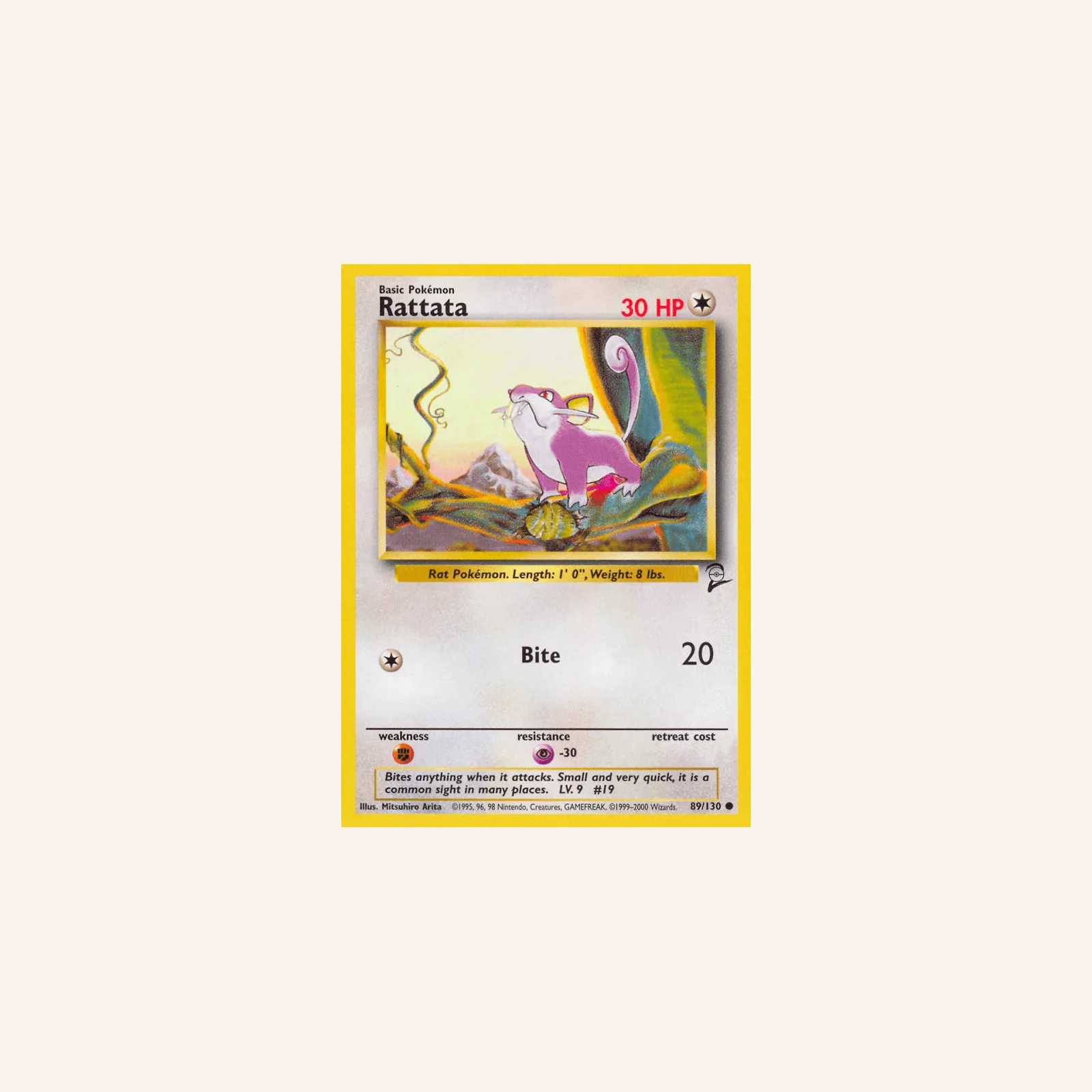 Rattata 089/130 — Base Set 2 (arte oficial)