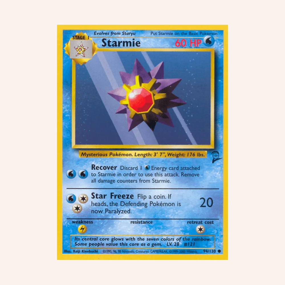 Starmie 094/130 — Base Set 2 (arte oficial)