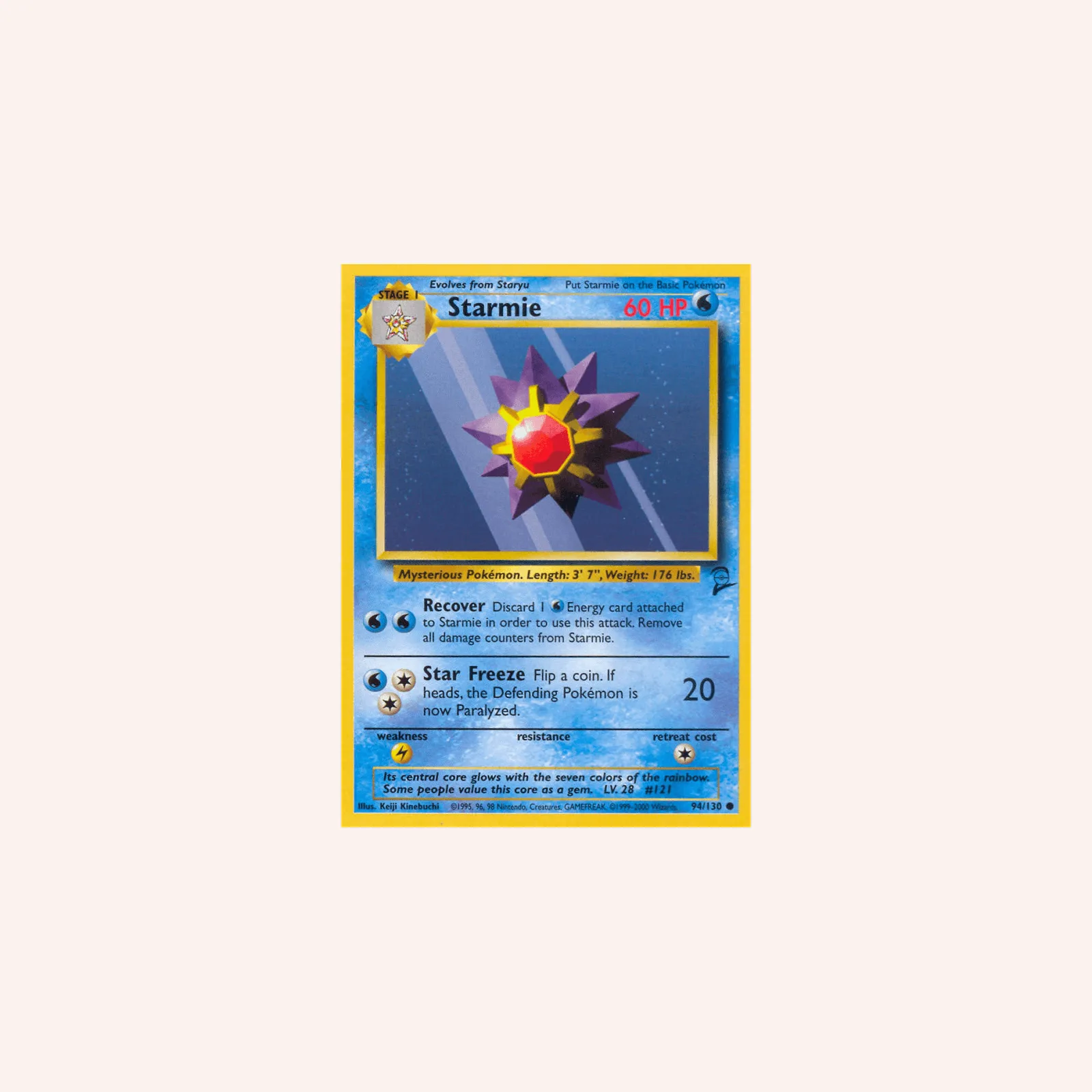 Starmie 094/130 — Base Set 2 (arte oficial)